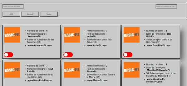 gestion des salles de sports 